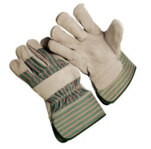 Stripe fabric back, 2.5' rubberized cuff, lined palm