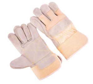 Canvas back, 2.5' rubberized cuff, double palm and fingers, Kevlar sewn