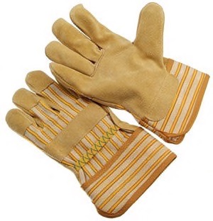 Pigskin split leather palm, 2.5' P.E cuff