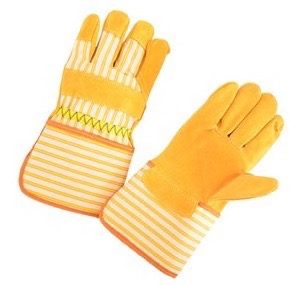 Pigskin split leather palm, 4.5' P.E cuff