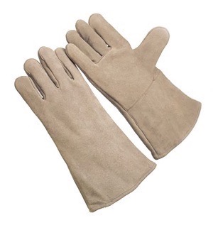 Regular pearl shoulder leather, fully lined, self-hemmed leather cuff