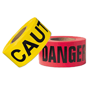 Yellow caution tape, 2 mil, 3"X1000'