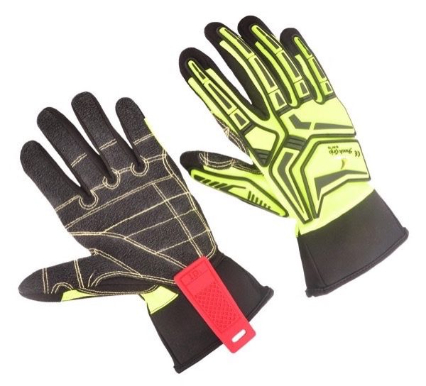 High-Vis Green with TPR, Abrasion resistant palm.