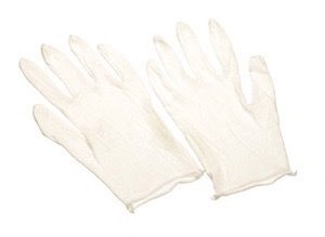 Light weight cotton lisle, bleached white, unhemmed edge, ladies size