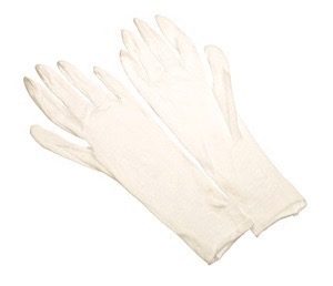 Light weight cotton lisle, bleached white, 14' length, unhemmed edge, men's
