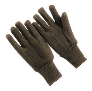 Economy brown jersey, knit wrist, men's