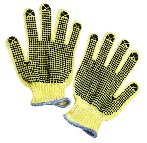 100% Kevlar string knit, regular weight, one side dots