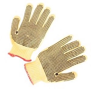 Kevlar/Cotton blend string knit, regular weight, two sides dots