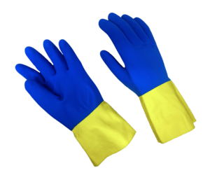 28 mil, neoprene on latex, flock lined