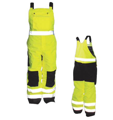 Hi Vis Green Waterproof Bib Overall.
