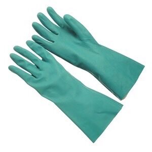 Green nitrile, flock lined, 15 mil