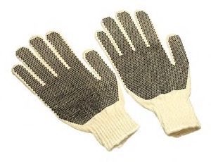 Med wt., premium quality, cotton/ polyester blend, PVC dots on one side