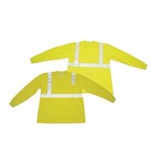 Lime green, silver reflective stripes, class II, long sleeves