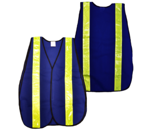 Universal safety vest, royal blue, polyester mesh