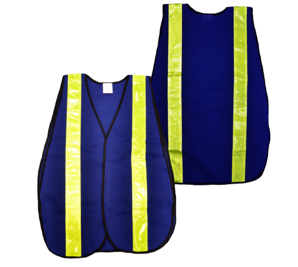 Universal safety vest, royal blue, polyester mesh