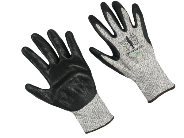 HPPE, black nitrile coated, Cut Level A4