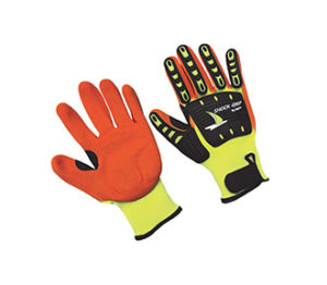 Impact glove, Cut Level A7, Nitrile Palm, High-Vis