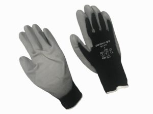 15 G black nylon liner and gray polyurethane coating