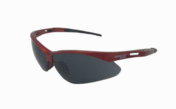 RAZOR EDGE SPORT,BLACK SMOKE LENS,ANTI-SCRATCH,RUBBER TEMPLE