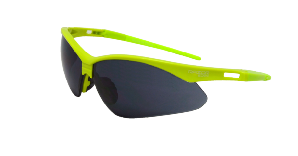 RAZOR EDGE II, ANTI-SCRATCH, SMOKE, HI-VIS GREEN FRAME