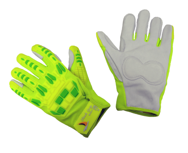Goatskin Double Palm, Hi Vis TPR, Cut Level A5 Liner
