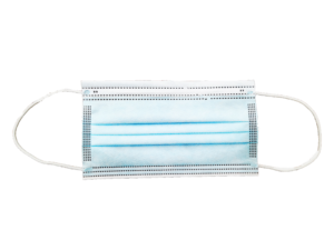 Disposable Face Mask, Blue, 3 Ply,round earloop.
