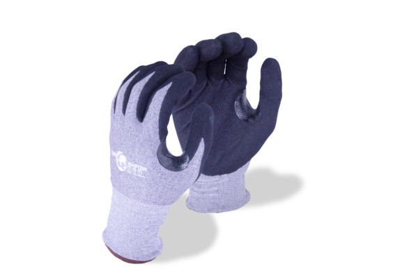 Cut resistant knit, Cut Level A8, Sandy foam nitrile coated, 18 gauge cut resistant liner