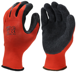 15 gauge black latex coated, red nylon shell