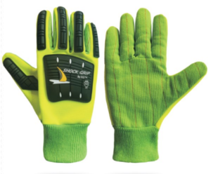 18 oz corded cotton/poly glove, TPR impact protection