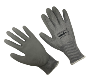 Cut resistant knit, Cut Level A3, PU palm coated, touch screen