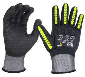 18 Gauge Cut Level A4, Nitrile Palm, TPR Impact Back