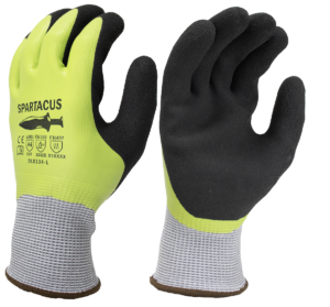 Sandy microfoam latex coated palm, fully coated latex body, cut level A4