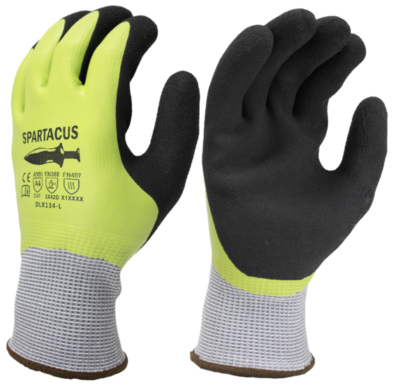 Sandy microfoam latex coated palm, fully coated latex body, cut level A4