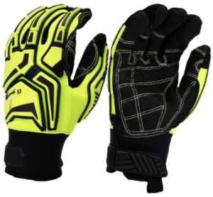 Hi-vis impact glove, cut level A5, Kevlar stitched