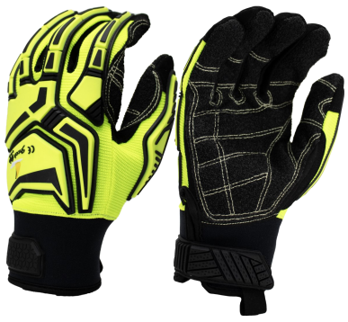 Hi-vis impact glove, cut level A5, Kevlar stitched – Seattle Glove