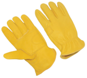 Elkskin driver with keystone thumb, double palm
