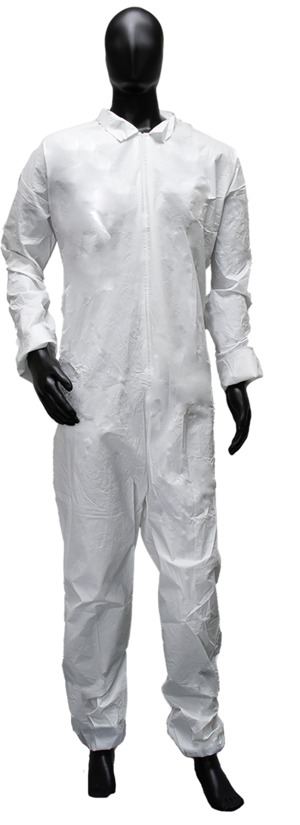 Microporous coverall with elastic wrists and ankles