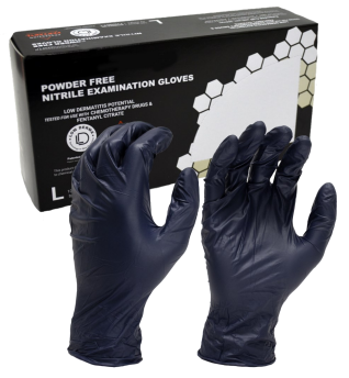 Medical grade disposable, powder free Black 5.5mil