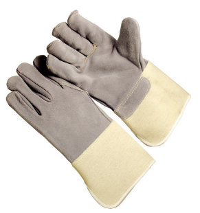 Full leather back, 4.5" rubberized cuff, Kevlar sewn