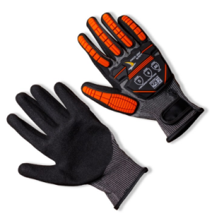 15 Gauge, Cut Level A6, Nitrile Palm, TPR Impact Back